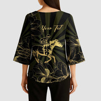 Personalized Louisiana Horse Racing Kimono Sleeve Blouse 113th Anniversary Magnolia Blossom