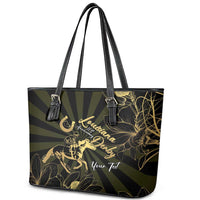 Personalized Louisiana Horse Racing Leather Tote Bag 113th Anniversary Magnolia Blossom