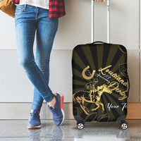 Personalized Louisiana Horse Racing Luggage Cover 113th Anniversary Magnolia Blossom
