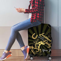Personalized Louisiana Horse Racing Luggage Cover 113th Anniversary Magnolia Blossom