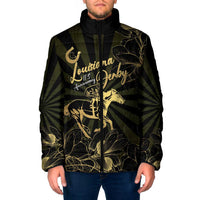 Personalized Louisiana Horse Racing Padded Jacket 113th Anniversary Magnolia Blossom