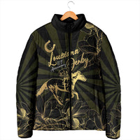 Personalized Louisiana Horse Racing Padded Jacket 113th Anniversary Magnolia Blossom