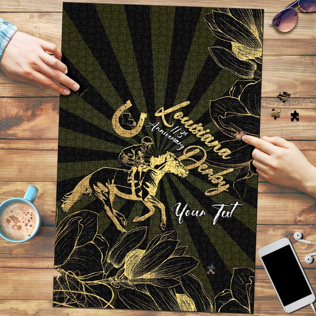 Personalized Louisiana Horse Racing Puzzle 113th Anniversary Magnolia Blossom