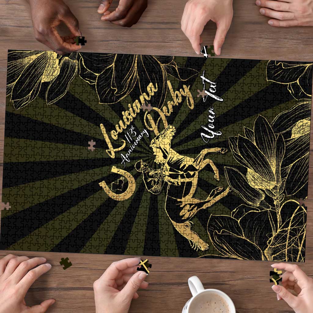 Personalized Louisiana Horse Racing Puzzle 113th Anniversary Magnolia Blossom