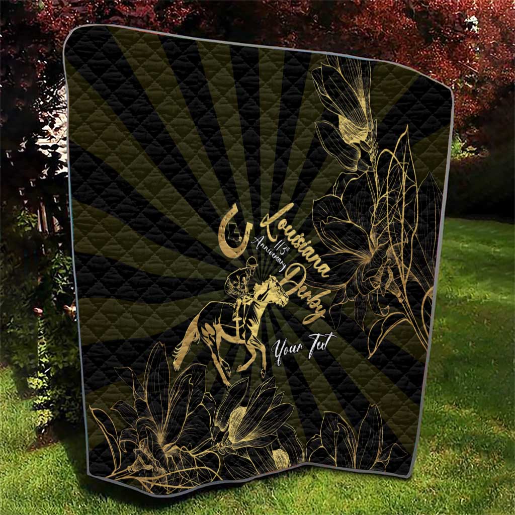 Personalized Louisiana Horse Racing Quilt 113th Anniversary Magnolia Blossom