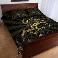 Personalized Louisiana Horse Racing Quilt Bed Set 113th Anniversary Magnolia Blossom