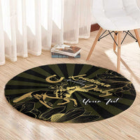 Personalized Louisiana Horse Racing Round Carpet 113th Anniversary Magnolia Blossom