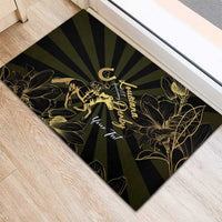 Personalized Louisiana Horse Racing Rubber Doormat 113th Anniversary Magnolia Blossom
