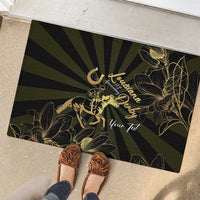 Personalized Louisiana Horse Racing Rubber Doormat 113th Anniversary Magnolia Blossom