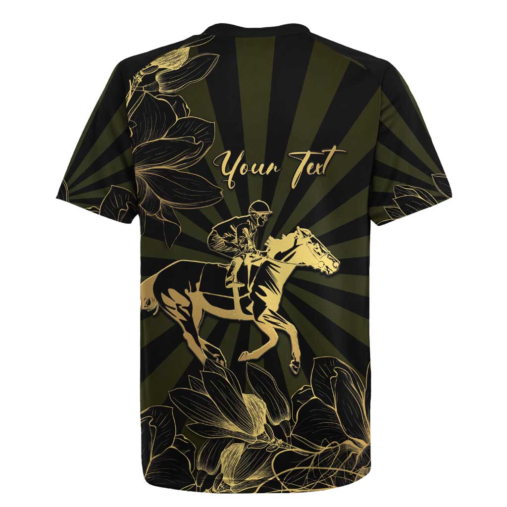 Personalized Louisiana Horse Racing Rugby Jersey 113th Anniversary Magnolia Blossom