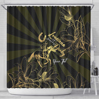 Personalized Louisiana Horse Racing Shower Curtain 113th Anniversary Magnolia Blossom