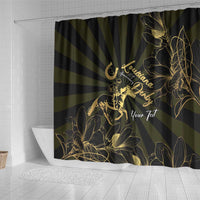 Personalized Louisiana Horse Racing Shower Curtain 113th Anniversary Magnolia Blossom