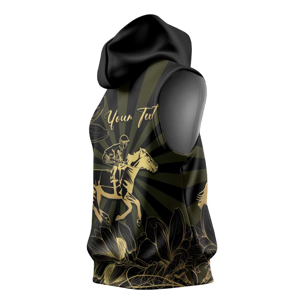 Personalized Louisiana Horse Racing Sleeveless Hoodie 113th Anniversary Magnolia Blossom