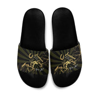 Personalized Louisiana Horse Racing Slide Sandals 113th Anniversary Magnolia Blossom