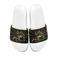 Personalized Louisiana Horse Racing Slide Sandals 113th Anniversary Magnolia Blossom