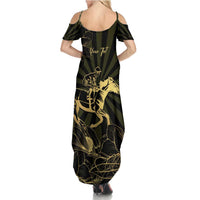 Personalized Louisiana Horse Racing Summer Maxi Dress 113th Anniversary Magnolia Blossom