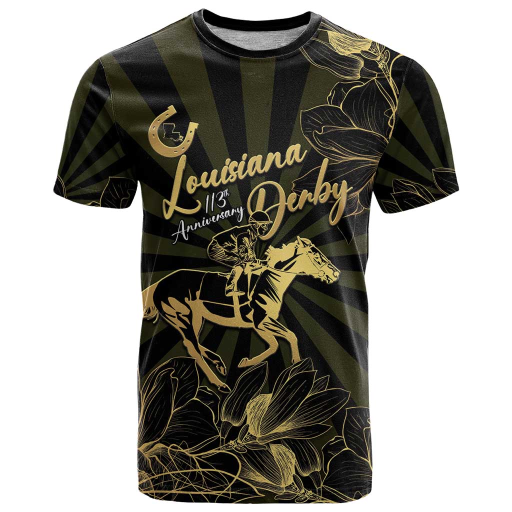 Personalized Louisiana Horse Racing T Shirt 113th Anniversary Magnolia Blossom