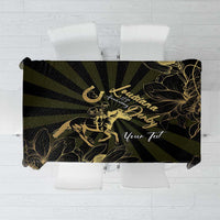 Personalized Louisiana Horse Racing Tablecloth 113th Anniversary Magnolia Blossom