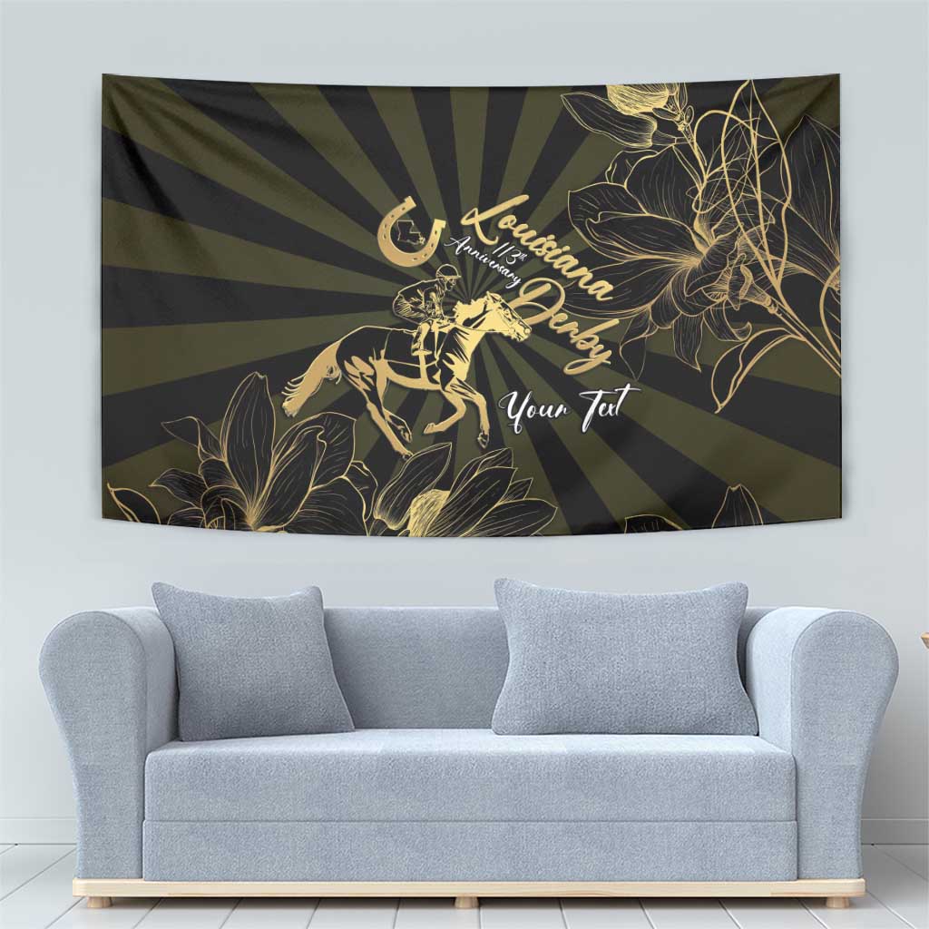 Personalized Louisiana Horse Racing Tapestry 113th Anniversary Magnolia Blossom