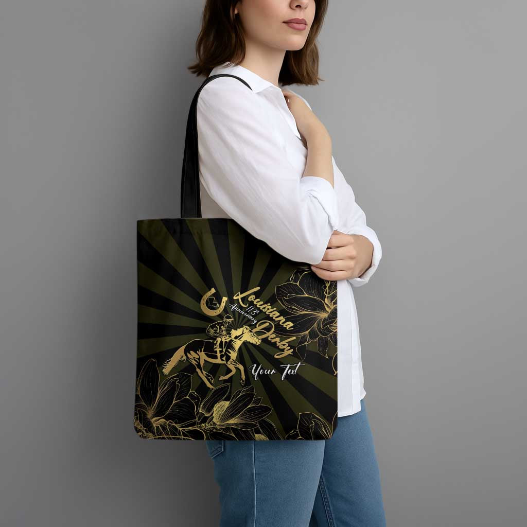 Personalized Louisiana Horse Racing Tote Bag 113th Anniversary Magnolia Blossom
