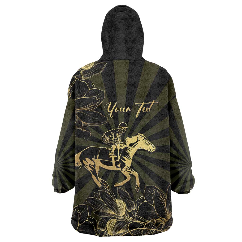 Personalized Louisiana Horse Racing Wearable Blanket Hoodie 113th Anniversary Magnolia Blossom