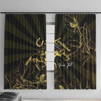 Personalized Louisiana Horse Racing Window Curtain 113th Anniversary Magnolia Blossom