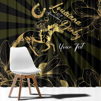 Personalized Louisiana Horse Racing Window Curtain 113th Anniversary Magnolia Blossom