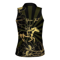 Personalized Louisiana Horse Racing Women Sleeveless Polo Shirt 113th Anniversary Magnolia Blossom