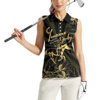 Personalized Louisiana Horse Racing Women Sleeveless Polo Shirt 113th Anniversary Magnolia Blossom