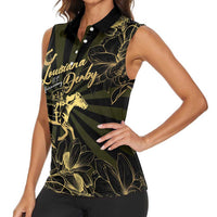 Personalized Louisiana Horse Racing Women Sleeveless Polo Shirt 113th Anniversary Magnolia Blossom