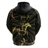 Personalized Louisiana Horse Racing Zip Hoodie 113th Anniversary Magnolia Blossom