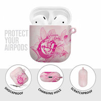 Personalized Louisiana Horse Racing Derby AirPods Case Magnolia Blossom Horseshoe Pastel Pink