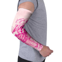 Personalized Louisiana Horse Racing Derby Arm Sleeves Magnolia Blossom Horseshoe Pastel Pink