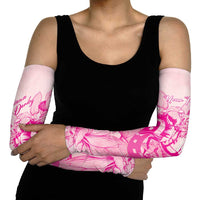 Personalized Louisiana Horse Racing Derby Arm Sleeves Magnolia Blossom Horseshoe Pastel Pink