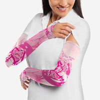 Personalized Louisiana Horse Racing Derby Arm Sleeves Magnolia Blossom Horseshoe Pastel Pink