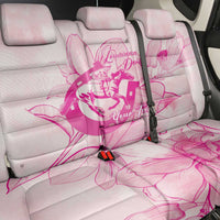 Personalized Louisiana Horse Racing Derby Back Car Seat Cover Magnolia Blossom Horseshoe Pastel Pink