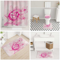 Personalized Louisiana Horse Racing Derby Bathroom Set Magnolia Blossom Horseshoe Pastel Pink