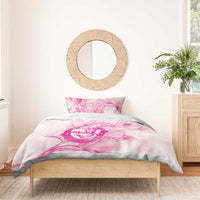 Personalized Louisiana Horse Racing Derby Bedding Set Magnolia Blossom Horseshoe Pastel Pink
