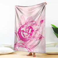 Personalized Louisiana Horse Racing Derby Blanket Magnolia Blossom Horseshoe Pastel Pink