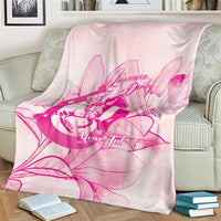 Personalized Louisiana Horse Racing Derby Blanket Magnolia Blossom Horseshoe Pastel Pink