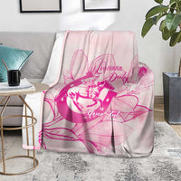 Personalized Louisiana Horse Racing Derby Blanket Magnolia Blossom Horseshoe Pastel Pink