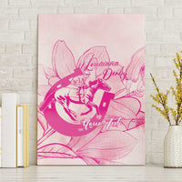 Personalized Louisiana Horse Racing Derby Canvas Wall Art Magnolia Blossom Horseshoe Pastel Pink