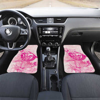 Personalized Louisiana Horse Racing Derby Car Mats Magnolia Blossom Horseshoe Pastel Pink