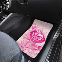 Personalized Louisiana Horse Racing Derby Car Mats Magnolia Blossom Horseshoe Pastel Pink