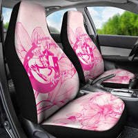 Personalized Louisiana Horse Racing Derby Car Seat Cover Magnolia Blossom Horseshoe Pastel Pink