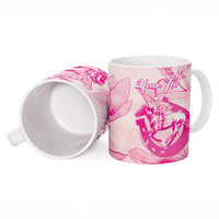 Personalized Louisiana Horse Racing Derby Ceramic Mug Magnolia Blossom Horseshoe Pastel Pink