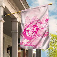 Personalized Louisiana Horse Racing Derby Garden Flag Magnolia Blossom Horseshoe Pastel Pink