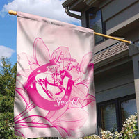Personalized Louisiana Horse Racing Derby Garden Flag Magnolia Blossom Horseshoe Pastel Pink