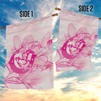 Personalized Louisiana Horse Racing Derby Garden Flag Magnolia Blossom Horseshoe Pastel Pink