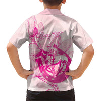 Personalized Louisiana Horse Racing Derby Hawaiian Shirt Magnolia Blossom Horseshoe Pastel Pink